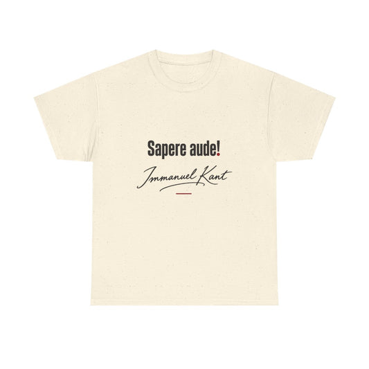 Unisex T-Shirt mit Zitat - Kant - Sapere aude Signatur – front