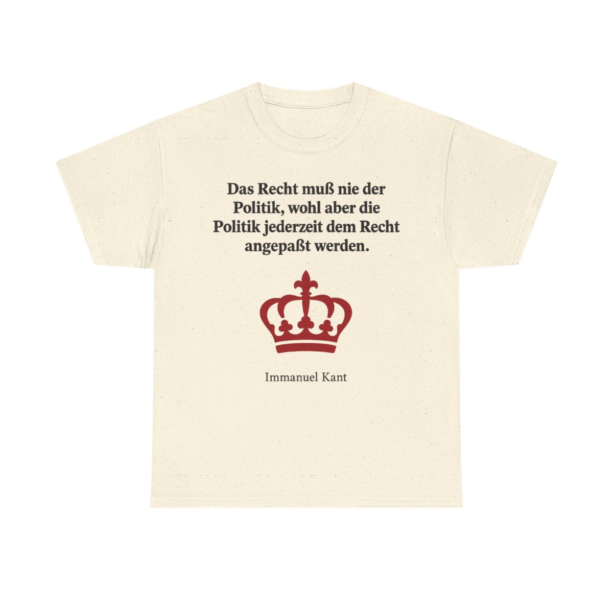 Unisex T-Shirt mit Zitat - Kant - Das Recht muß nie Symbol – front