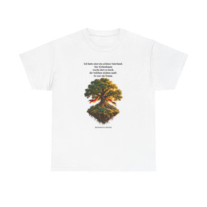 Unisex T-Shirt mit Zitat - Heine - Schönes Vaterland Eiche – front