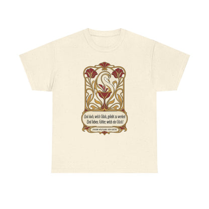 Unisex T-Shirt mit Zitat - Goethe - Und doch, welch Glück, geliebt zu werden – front