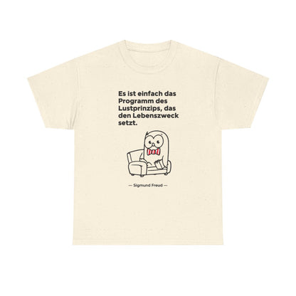 Unisex T-Shirt mit Zitat - Freud - Lustprinzip – front