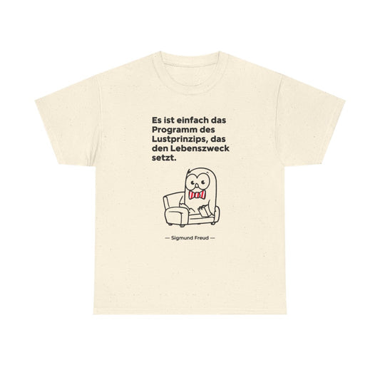 Unisex T-Shirt mit Zitat - Freud - Lustprinzip – front