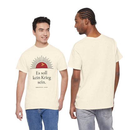 Unisex T-Shirt mit Zitat - Kant - Es soll kein Krieg sein Sonne – duo