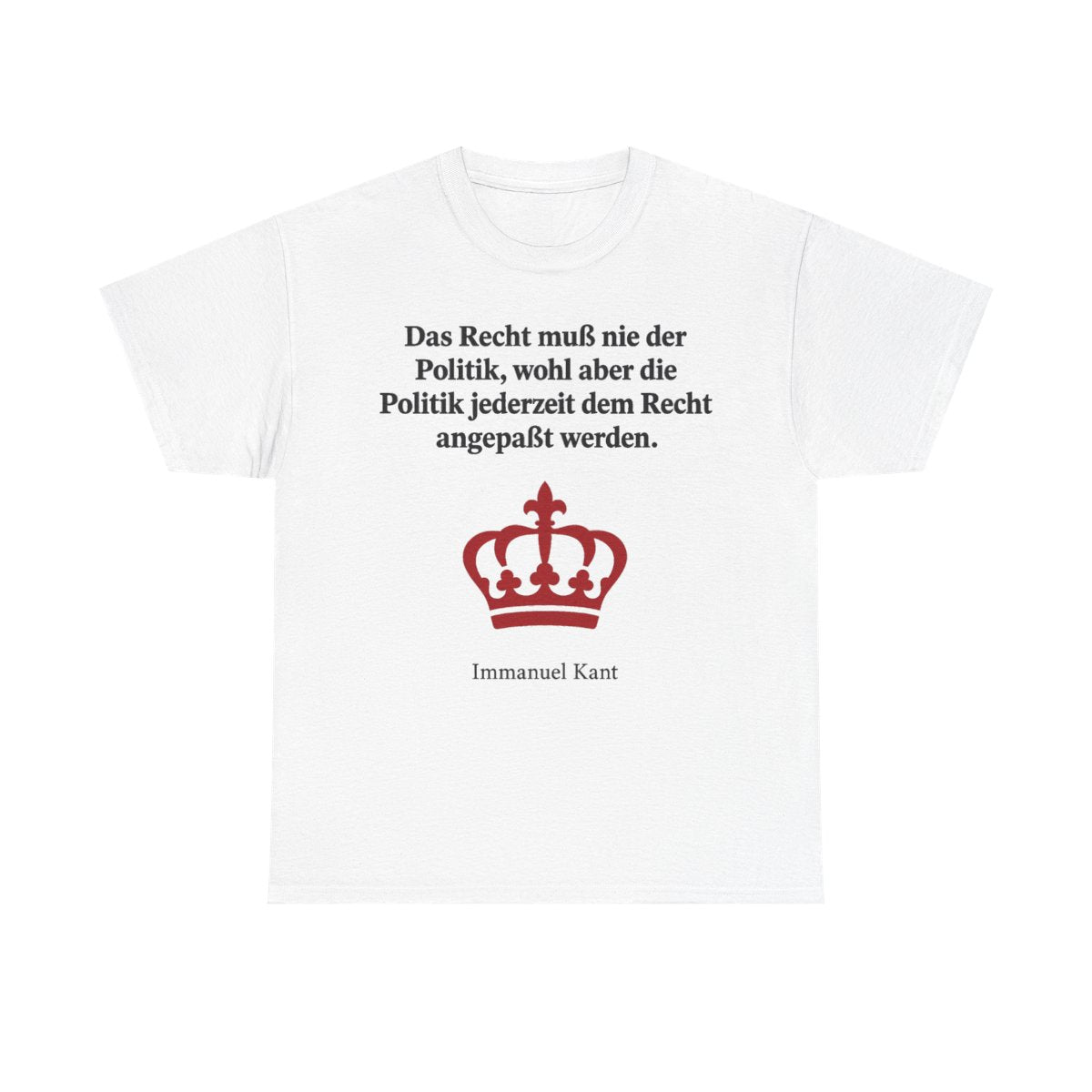 Unisex T-Shirt mit Zitat - Kant - Das Recht muß nie Symbol – front