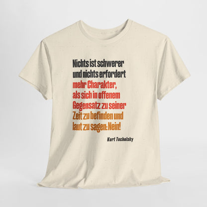 Unisex T-Shirt mit Zitat - Tucholsky - Laut Nein sagen – hanging-1