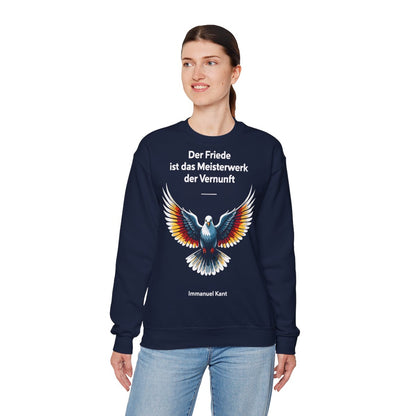Unisex Sweatshirt mit Taube und Zitat - Kant – person-4