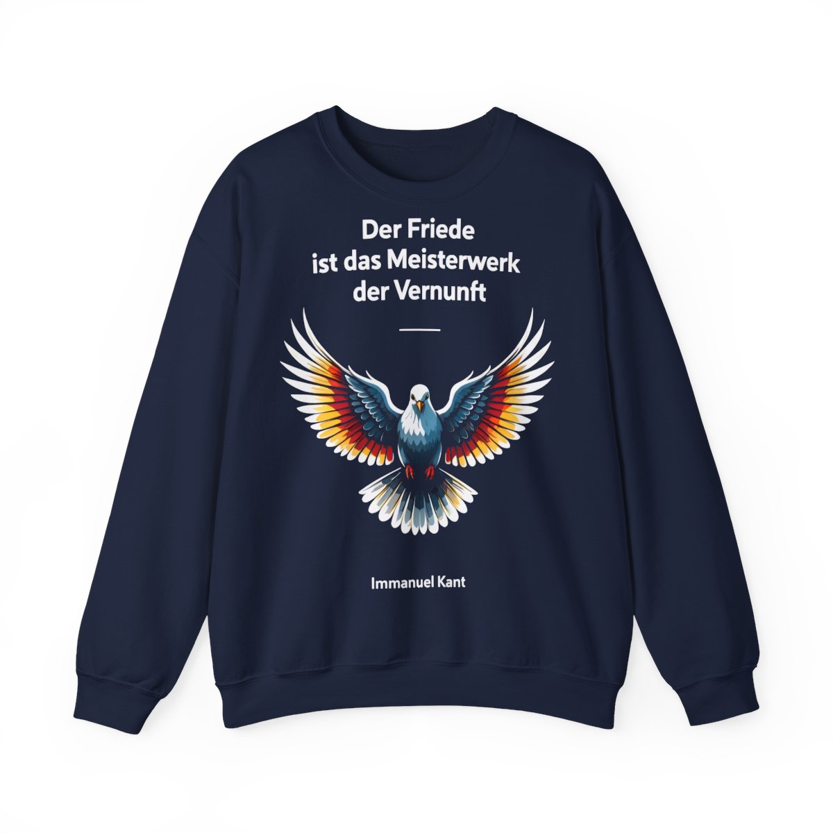 Unisex Sweatshirt mit Taube und Zitat - Kant – front