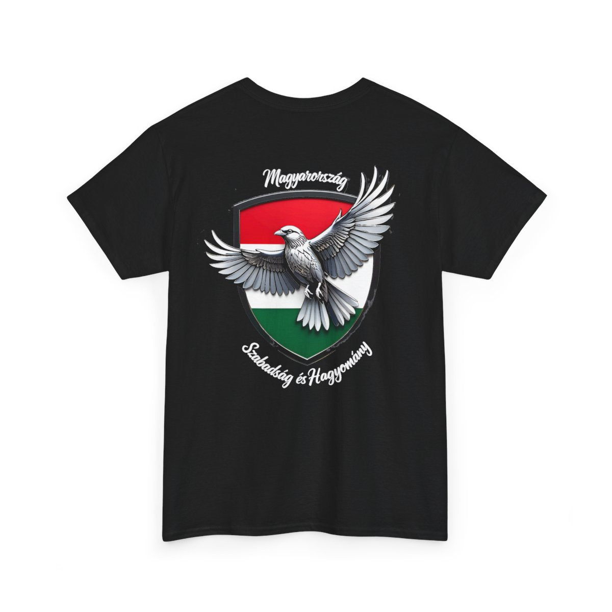 Unisex T-Shirt mit Falken und Spruch - Ungarn – back-2