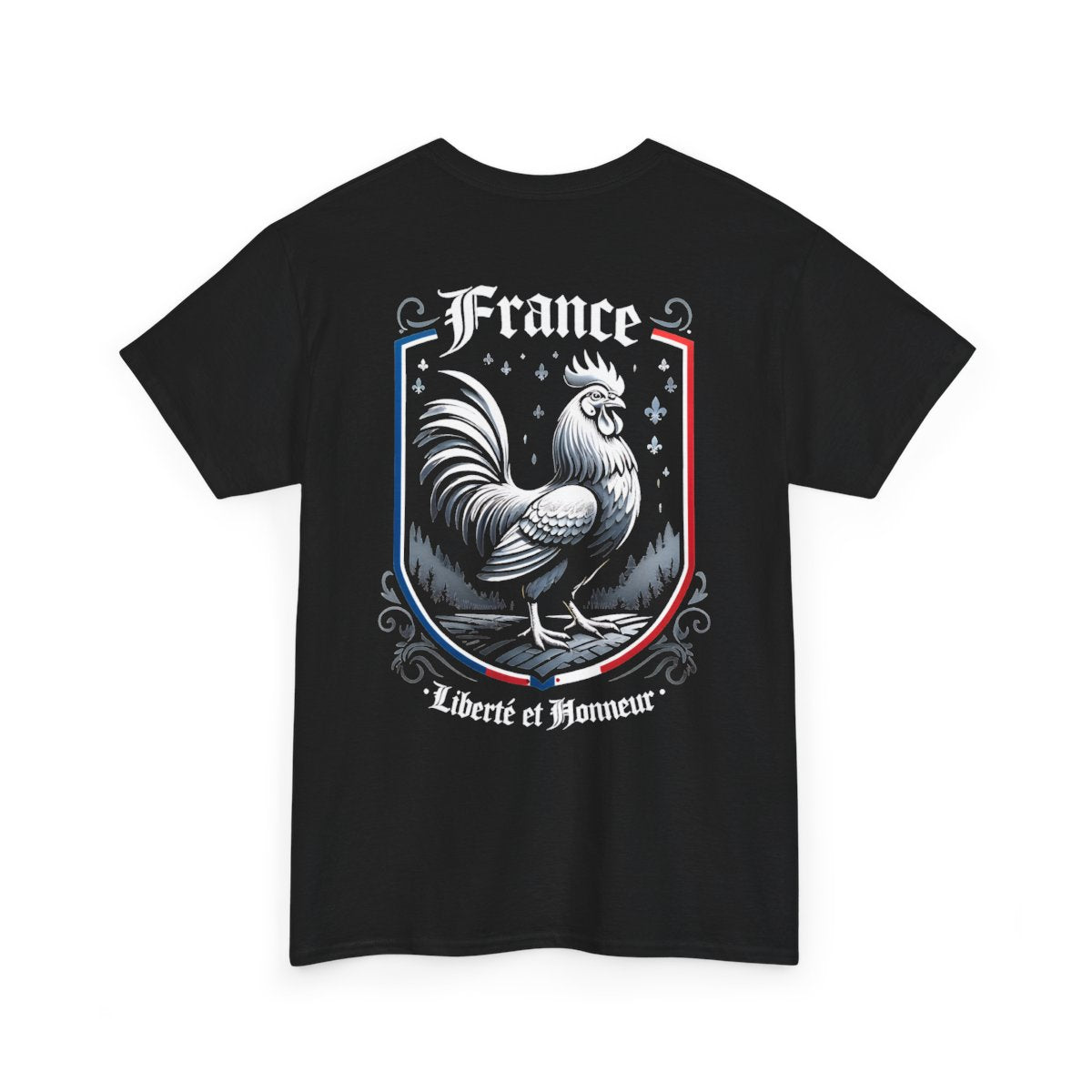 Unisex T-Shirt mit Hahn und Spruch - Frankreich – back-2