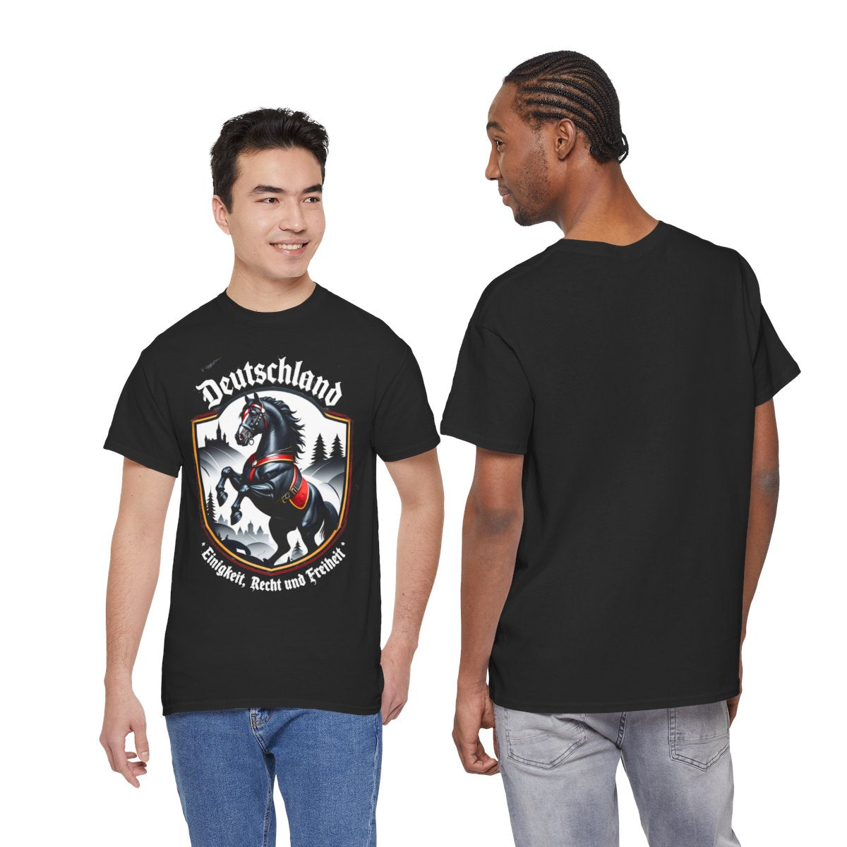 Unisex T-Shirt mit Pferd und Spruch - Deutschland – duo