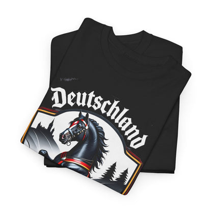 Unisex T-Shirt mit Pferd und Spruch - Deutschland – folded