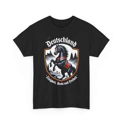 Unisex T-Shirt mit Pferd und Spruch - Deutschland – front-2