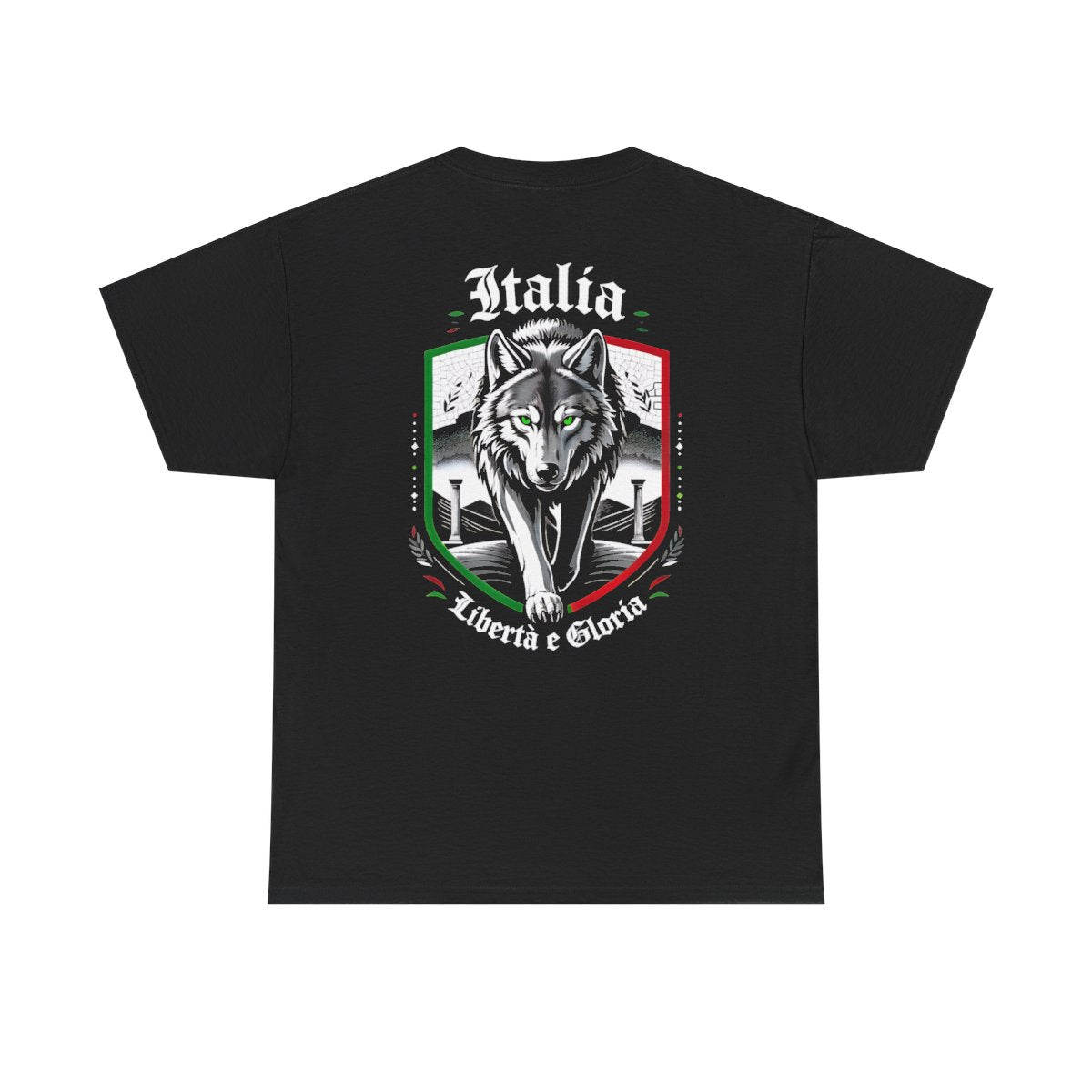 Unisex T-Shirt mit Wolf und Spruch - Italien – back