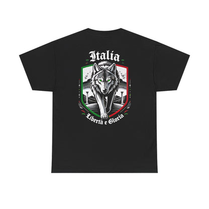 Unisex T-Shirt mit Wolf und Spruch - Italien – back